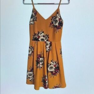Floral Mustard Maxi Dress